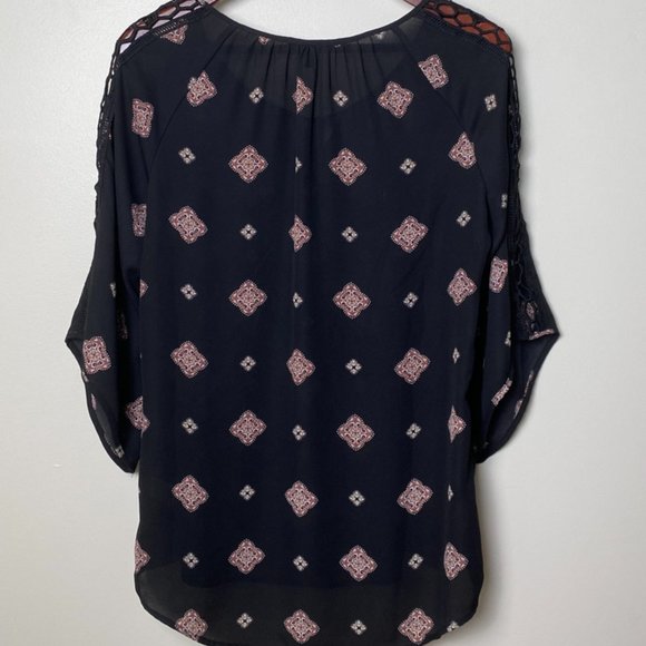 Roz & Ali tunic blouse 3/4 sleeve size M - Picture 2 of 4